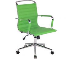 Sedia Ufficio Barton In Similpelle o vera pelle Verde Similpelle