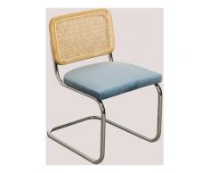 SKLUM Sedia da pranzo in velluto Tento Vintage Velluto Blu Niagara