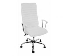 Poltrona ufficio Cagliari ergonomica design moderno ecopelle bianco