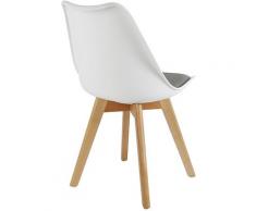Set di 4 Tulip Pranzo/Ufficio Sedia con Gambe in Faggio Massiccio, Sedie Senza Braccia Imbottita di