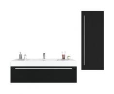 Mobili da bagno Garcia 120cm, Legno nero, armadio mobiletto lavabo Mobili Armadietto