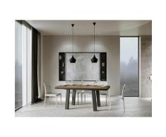 Itamoby S.r.l. - Tavolo Bridge Evolution piano Noce 90x160 allungato 420 telaio Antracite