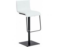 Sgabello Limon in similpelle telaio nero Bianco