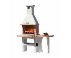Barbecue in muratura DUBAI CRYSTAL a legna piano cottura 60x40 cm