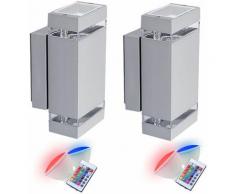 Etc-shop - Set di 2 lampade da parete telecomando Up Down nel set tra cui lampade a LED RGB