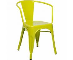 SKLUM Sedia con Braccioli LIX Verde Pistacchio Sala da Pranzo Cucina Bar Stile Industrial
