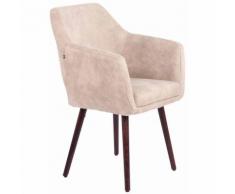 Sedia pranzo UTRECHT in similpelle vintage Crema Noce