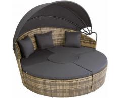Tectake - divano prendisole in alluminio e rattan - rattan, rattan sintetico - naturale