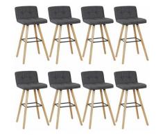 BATHRINS®Sgabelli bar,Sgabello da bar x 8/Sgabello da bar imbottito con schienale/Seggiolone/Gambe