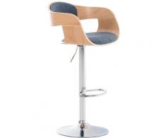 CLP - Sgabello cucina KINGSTON in tessuto Natura/blu