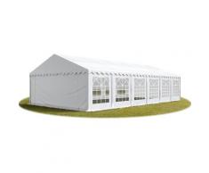 5x12m Tendone per Feste, Gazebo PVC 500 g/m², bianco
