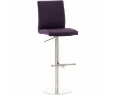 Sgabello Cucina Cadiz In Tessuto Viola Acciaio inox