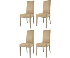 Tommychairs - Set 4 sedie modello Glory per cucina e sala da pranzo, struttura in legno di faggio