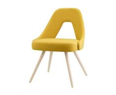 Gbshop - Sedia ME legno massello e tessuto colore zafferano - T5 27 Zafferano