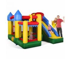 Castello Gonfiabile per Saltare e Rimbalzare con Palline e Super Scivolo incl.50 Pezzi Palla di