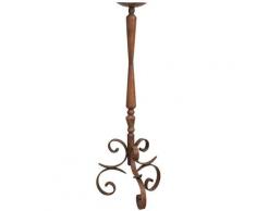 Candelabro Candeliere Porta Candele da Appoggio in Ferro Decorato 1 Braccio