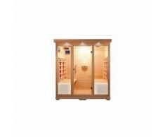 400A - Sauna ad Infrarossi per 4 Persone in Legno Hemlock 6 Irradiatori in Ceramica Ionizzatore