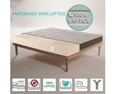 Materasso 100% lattice a 7 zone differenziate con tessuto trapuntato Aloe Vera alto 20 cm - MARS