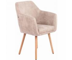 Sedia pranzo UTRECHT in similpelle vintage Crema Natura (rovere)