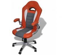 Sedia da Ufficio in Similpelle Design Moderno Arancione