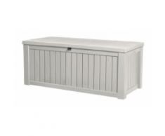 Keter POOL BOX 570L baule cassapanca per esterno e interno effetto legno 155 cm