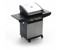 Barbecue a gas Prime con 3 bruciatori in acciaio | nero