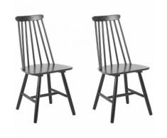 Set di 2 sedie da pranzo in legno nero BURBANK