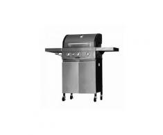 Barbecue A Gas E Pietra Lavica Acciaio Inox 3 Fuochi + Fornello Laterale 37790