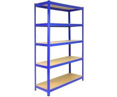 Monster Racking - Scaffale T-Rax In Acciaio Senza Bulloni Blu 120cm x 45cm x 180cm