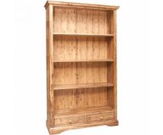 Libreria Credenza Vetrina in Legno massello con Ripiani per Soggiorno Ufficio