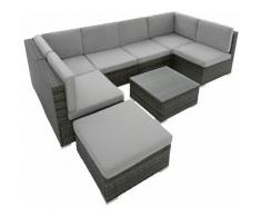 Salottino in rattan Venezia - arredo giardino, mobili da giardino, divani da esterno - grigio