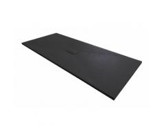 Piatto doccia extra piatto CENTRO in SoliCast® superficie ardesia NERO