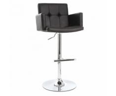 Sgabello da bar design PU nero BLAKE