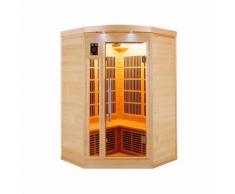 Sauna infrarossi angolare da 2 a 3 posti cm 120x120x190 MPCSHOP SN-APOLLON-2C