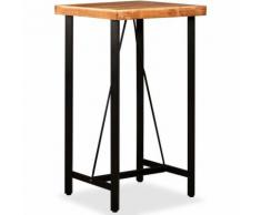 Tavolino da Bar in Legno Massello di Acacia 60x60x107 cm