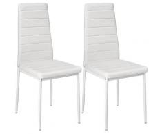 Set di 2 sedie da pranzo stile contemporaneo - Bianco