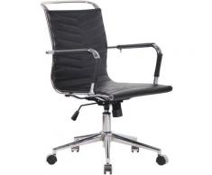 Sedia Ufficio Ergonomica Burnley Nero Vera pelle