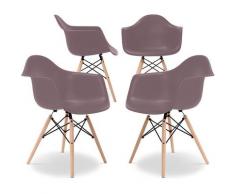 Premium Sedia Dawick - Opaco - Pack di 4 Talpa