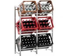 Scaffale Porta Casse di Bibite Lennert Acciaio inox XL