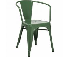 SKLUM Sedia con Braccioli LIX Verde Felce Sala da Pranzo Cucina Bar Stile Industrial