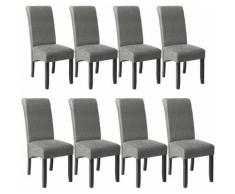 Tectake - 8 sedie da sala da pranzo con seduta ergonomica - sedie moderne, sedie sala da pranzo,