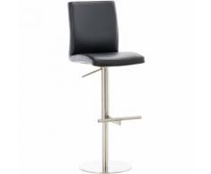 Sgabello Cucina Cadiz In Similpelle Nero Acciaio inox