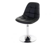 Set 6x sedie sgabello HWC-A60 design moderno sala pranzo ecopelle nero