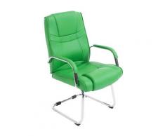 Sedia Attila in similpelle Verde