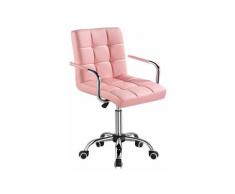 Sedia da Scrivania Cameretta a Rotelle Girevole da Ufficio Imbottita Ergonomica in Ecopelle e