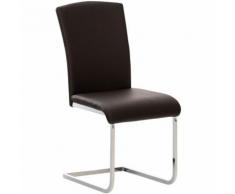Sedia Cantilever Stafford In Similpelle Marrone