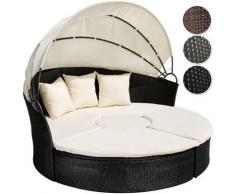 Salotto da giardino poltrone divano da esterno in polyrattan sdraio rattan letto colore principale: