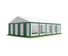 5x10m Tendone per Feste, Gazebo PVC 500 g/m², bianco-verde
