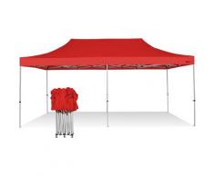 Gazebo Pieghevole 3x6 SENZA LATERALI - ROSSO - Ray Bot