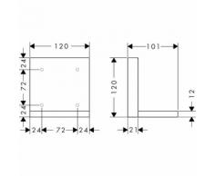 Hansgrohe Axor Starck ShowerCollection Scaffale da incasso 12 x 12 x 12, colorazione: cromo